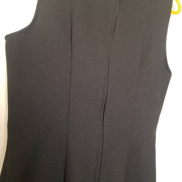 City Triangles Pencil Dress Woman's Solid Black Sleeveless Full Zip see Measures - Picture 5 of 7